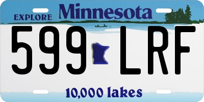 MN license plate 599LRF