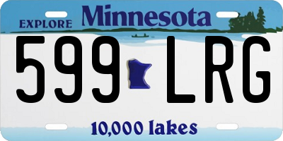 MN license plate 599LRG