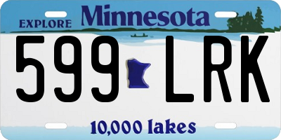 MN license plate 599LRK