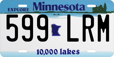 MN license plate 599LRM