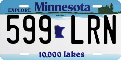 MN license plate 599LRN