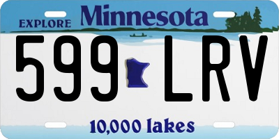 MN license plate 599LRV
