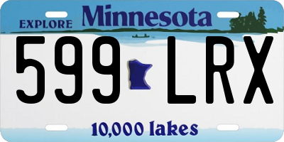 MN license plate 599LRX