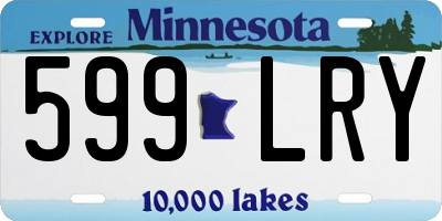 MN license plate 599LRY