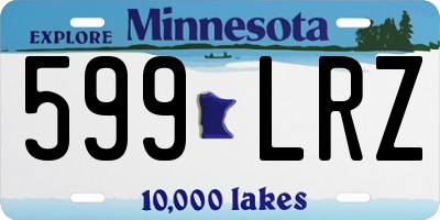 MN license plate 599LRZ