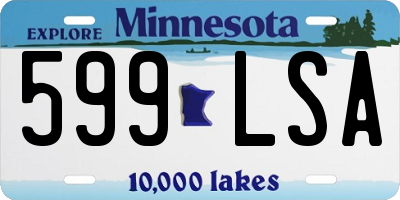 MN license plate 599LSA