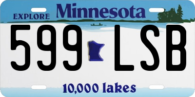 MN license plate 599LSB