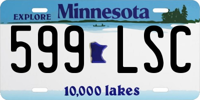 MN license plate 599LSC