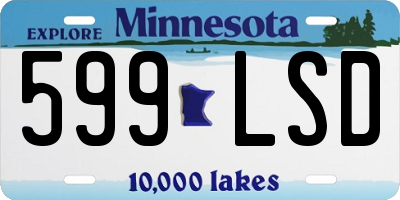 MN license plate 599LSD