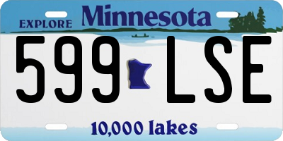 MN license plate 599LSE