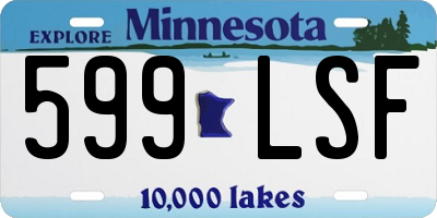 MN license plate 599LSF