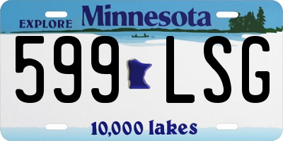 MN license plate 599LSG