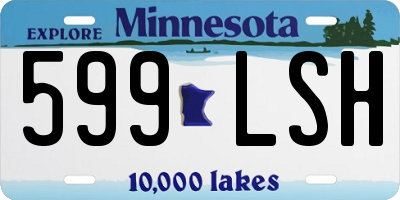 MN license plate 599LSH