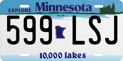 MN license plate 599LSJ