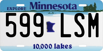 MN license plate 599LSM