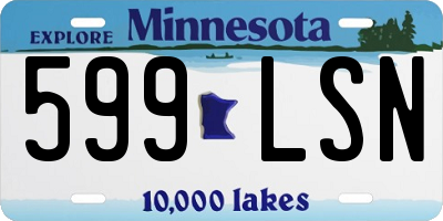 MN license plate 599LSN