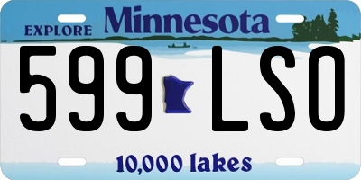 MN license plate 599LSO