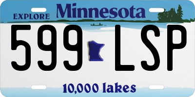 MN license plate 599LSP