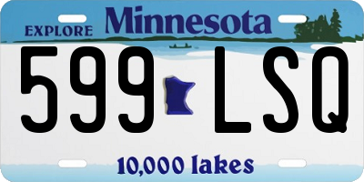 MN license plate 599LSQ