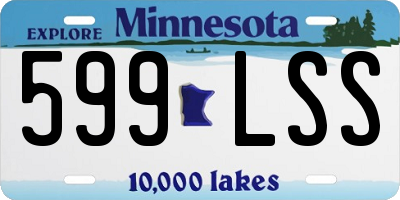 MN license plate 599LSS