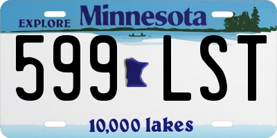 MN license plate 599LST