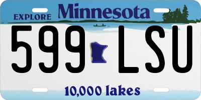 MN license plate 599LSU