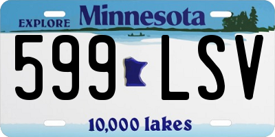 MN license plate 599LSV