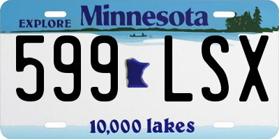 MN license plate 599LSX