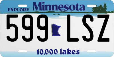 MN license plate 599LSZ