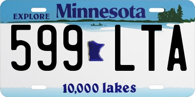 MN license plate 599LTA