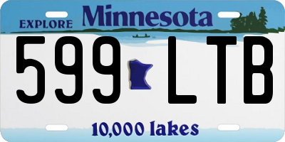 MN license plate 599LTB