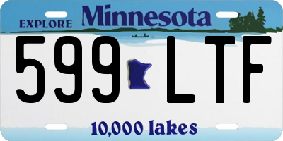 MN license plate 599LTF