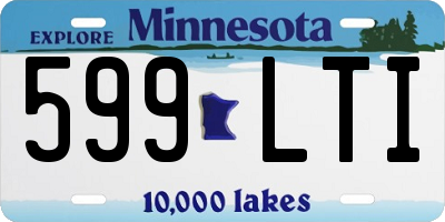 MN license plate 599LTI