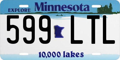 MN license plate 599LTL