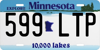 MN license plate 599LTP