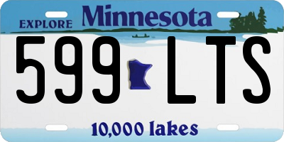 MN license plate 599LTS