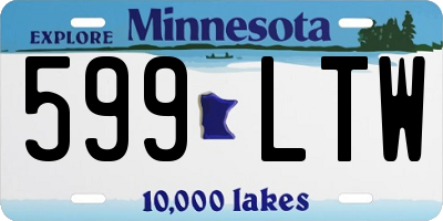 MN license plate 599LTW