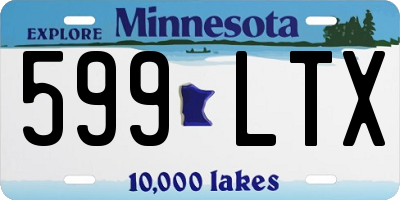 MN license plate 599LTX