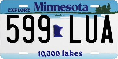 MN license plate 599LUA