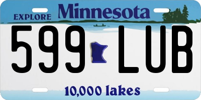 MN license plate 599LUB