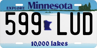 MN license plate 599LUD