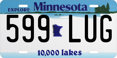 MN license plate 599LUG