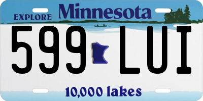 MN license plate 599LUI