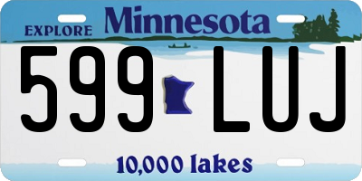 MN license plate 599LUJ