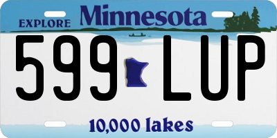 MN license plate 599LUP