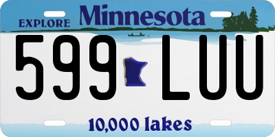 MN license plate 599LUU