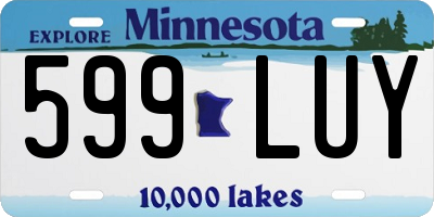 MN license plate 599LUY