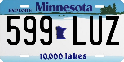 MN license plate 599LUZ