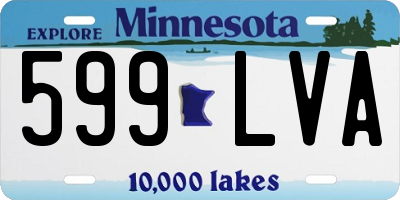 MN license plate 599LVA