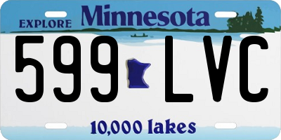 MN license plate 599LVC